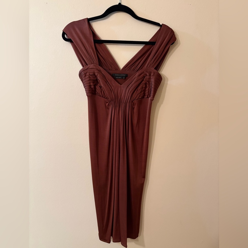 BCBGMaxAzria Strapless Brown Dress